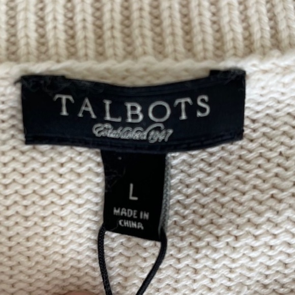 Talbots Bateau Neck Sweater Ivory Angora Rabbit Blend NWT - Picture 4 of 6